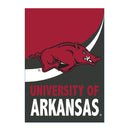 University of Arkansas Burlap Flag House Size