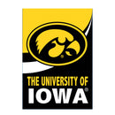 University of Iowa Burlap Flag House Size