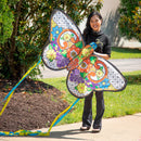 Ever Fliers Fun Floral Butterfly Kite with Tail and Reel