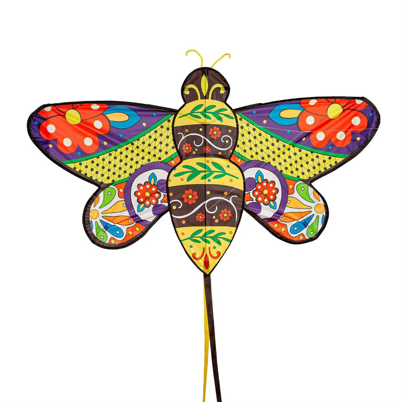 Ever Fliers Talavera Bee Kite with Tail and Reel