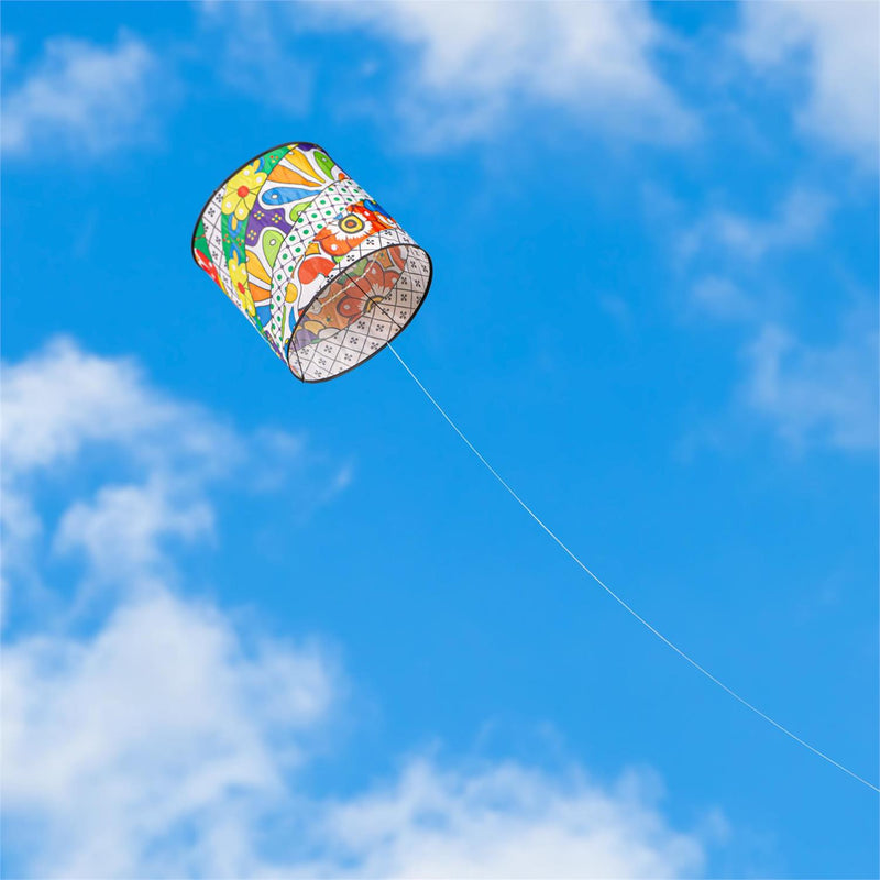 Ever Fliers LED Fun Floral Collapsible Cylinder Kite with Reel