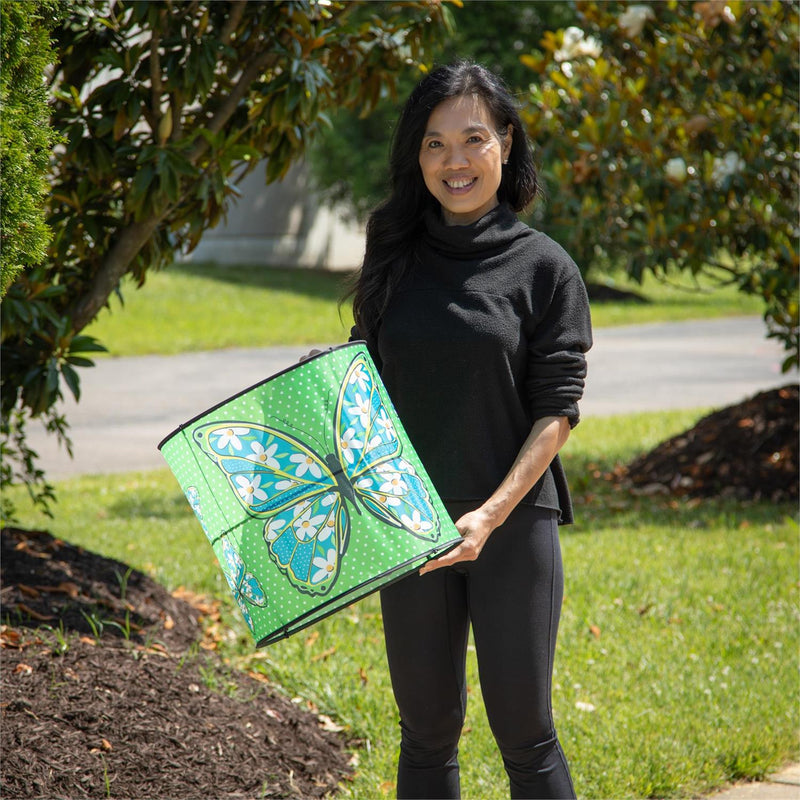 Ever Fliers LED Floral Butterfly Welcome Collapsible Cylinder Kite with Reel