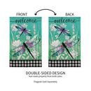 Dragonflies and Wildflowers House Linen Flag