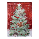 Woodland Animal Christmas Tree Lustre House Flag