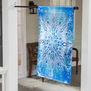 Vibrant Snowflake Lustre House Flag