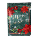 Floral Merry Christmas Lustre  House Flag