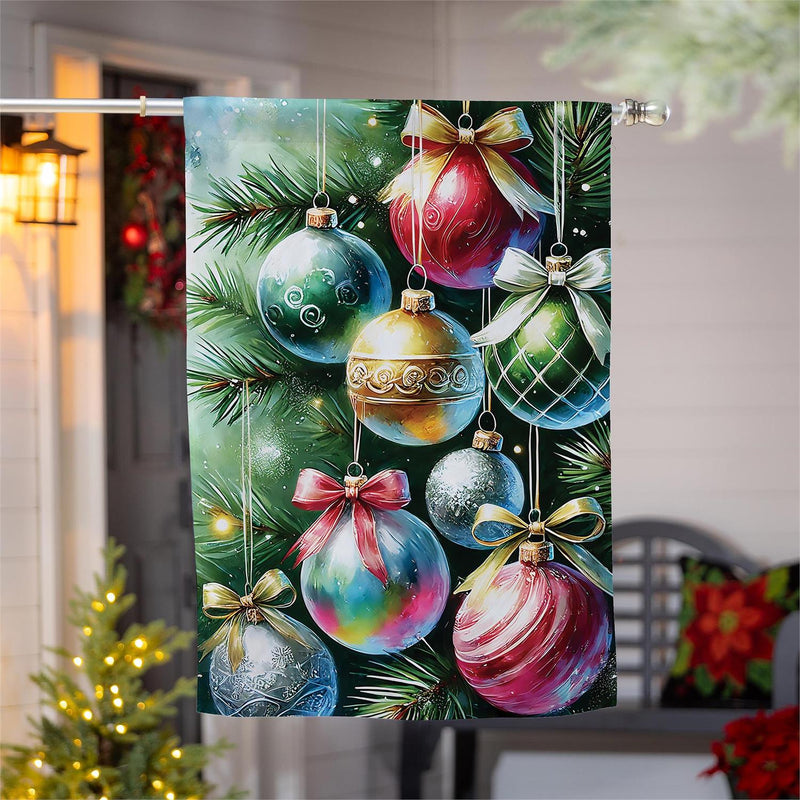 Holiday Ornaments Lustre House Flag