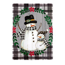 Country Snowmen Moire House Flag