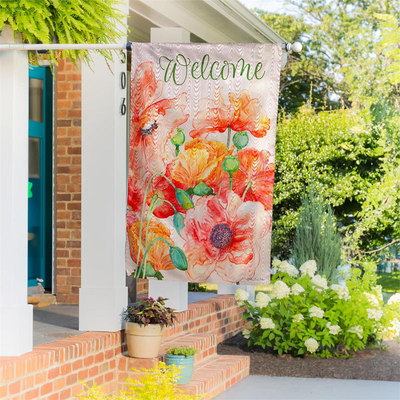 Poppies Moire House Flag