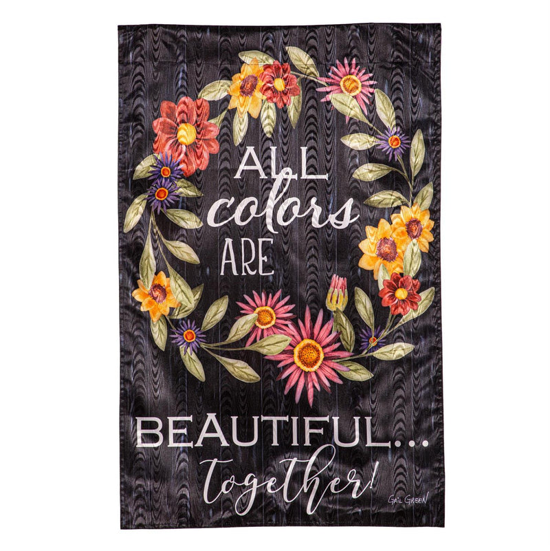 All Colors are Beautiful Together Moire House Flag