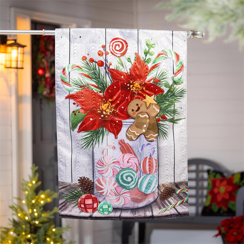 Floral Candy Jar Moire House Flag