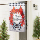 Country Berry Wreath Moire House Flag
