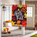 Plaid Hello Fall Suede House Flag