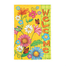 Welcome Spring Suede House Flag