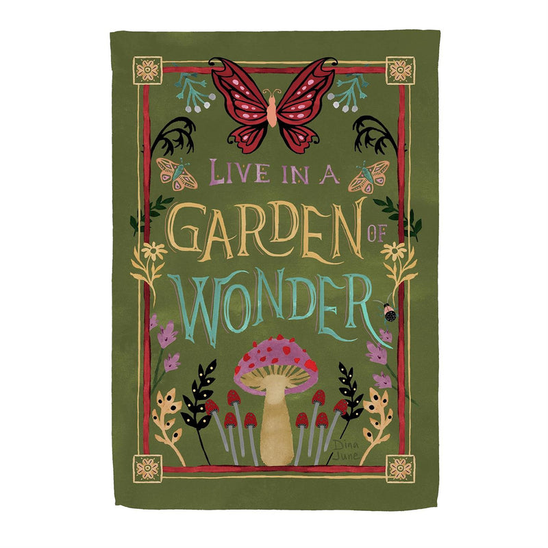 Garden of Wonder Suede House Flag