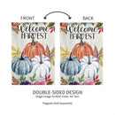 Welcome Harvest Suede House Flag