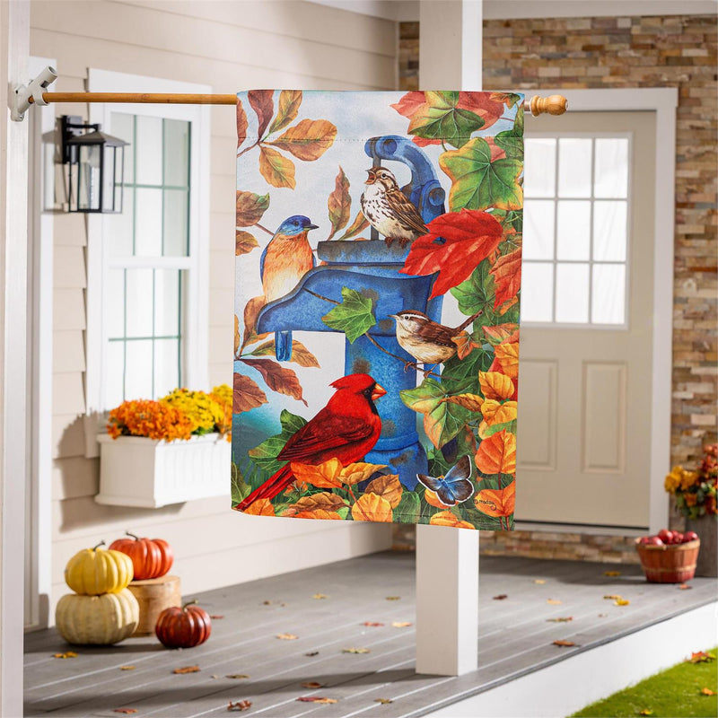 Where Birds Gather Suede House Flag