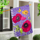 Poppy Welcome Suede House Flag
