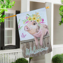 Home Spun Friends Suede House Flag