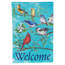 Multi Birds Suede House Flag