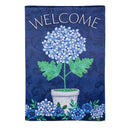 Potted Floral Suede House Flag