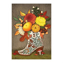 Boot Floral Suede House Flag