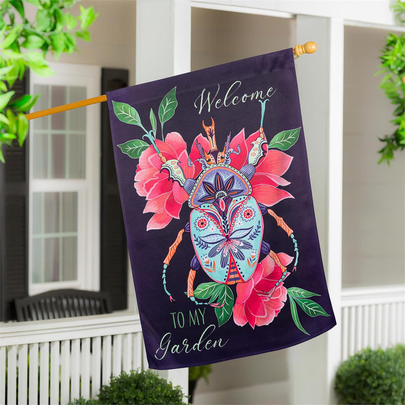 Intricate Beetle Suede House Flag