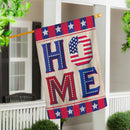 Patriotic Home Suede House Flag