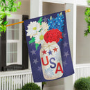 USA Mason Jar Suede House Flag