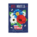 Red, White, & Blue Blessed Suede House Flag