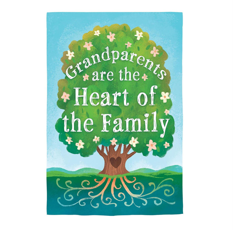 Grandparents Heart Of The Family Suede House Flag