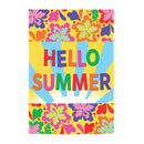 Tropical Hello Summer Suede House Flag
