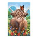 Highland Cow Named Summer Suede House Flag