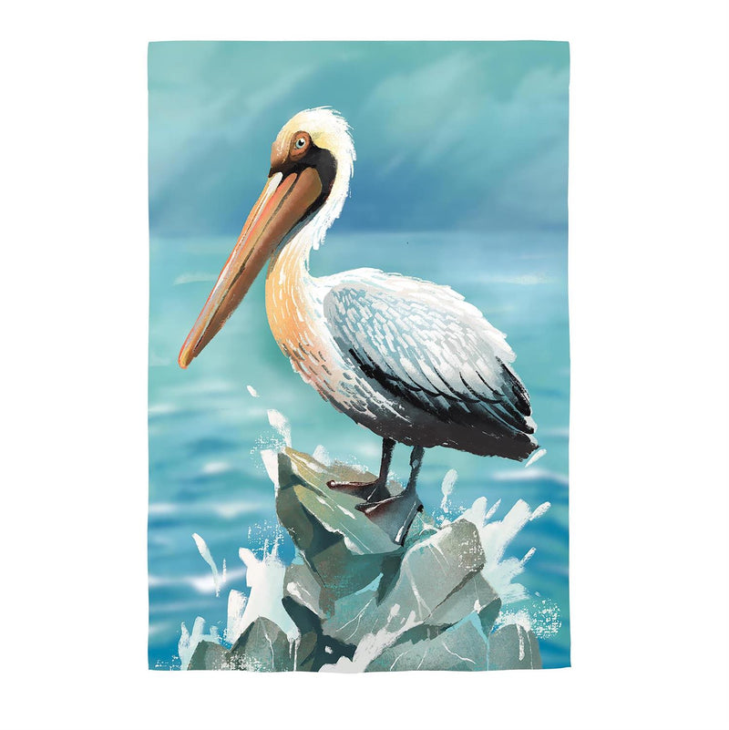Summer Pelican Suede House Flag
