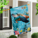 Sea Turtle Suede House Flag