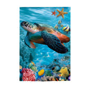 Sea Turtle Suede House Flag