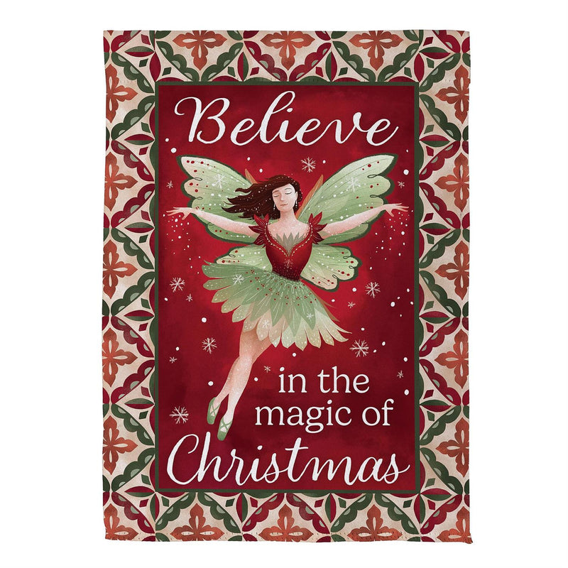 Believe Fairy Suede House Flag