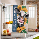 Mooove Over For Fall Suede House Flag