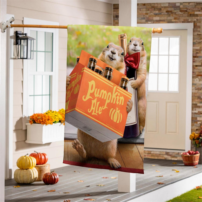 Pumpkin Ale Suede House Flag