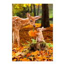 Faun And Bunny Suede House Flag