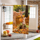 Faun And Bunny Suede House Flag