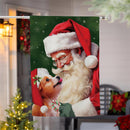 Santa & Olive Suede House Flag