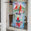 Cardinal Lantern Suede House Flag