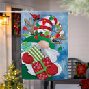 Holiday Gnome Suede House Flag