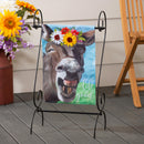 Donkey Friend Garden Burlap Flag