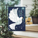 Peace on Earth Dove Burlap Garden Flag