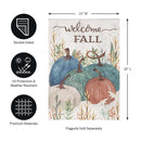 Welcome Fall Pumpkins Burlap Garden Flag