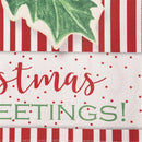 Christmas Greetings Burlap Garden Flag