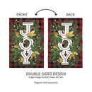 Holiday Joy Burlap Garden Flag