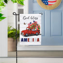 Vintage Truck America Burlap Garden Flag